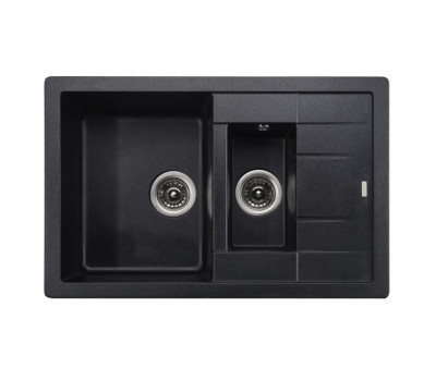 Кухонная мойка KAISER KG2M-7850 гранит KG2M-7850-BP черный мрамор 