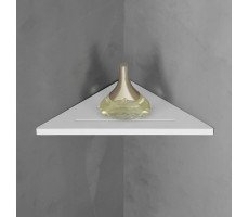 Угловая полочка для ванной комнаты ABBER Stein AS1652 белая матовая 