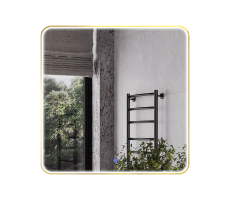 Зеркало в золотой алюминиевой раме 80 см Comforty Сириус-80 LED IC-подсветка теплый свет, сенсор 00-00020722 Зеркало в золотой алюминиевой раме 80 см Comforty Сириус-80 LED IC-подсветка теплый свет, сенсор 00-00020722