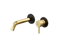 Смеситель для раковины Allen Brau Priority 5.31030-31GB (с внутренней частью) черный/золото 