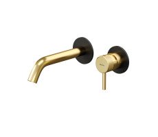 Смеситель для раковины Allen Brau Priority 5.31030-31GB (с внутренней частью) черный/золото 