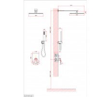 Душевая система D&K встраиваемая Bayern.Liszt DA1515705A04 черный матовый 