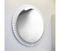 Зеркало Comforty Мадрид-90 LED-подсветка, бесконтактный сенсор, антизапотевание, белый глянец 