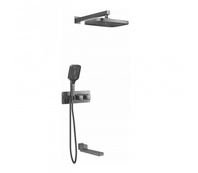 Душевая система с термостатом встраиваемая Rose R1095T, пепельный