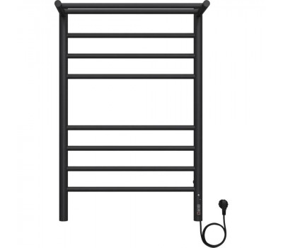 Полотенцесушитель электрический с полкой Terminus Аврора П8 50х80 КС 905, черный матовый Полотенцесушитель электрический с полкой Terminus Аврора П8 50х80 КС 905, черный матовый