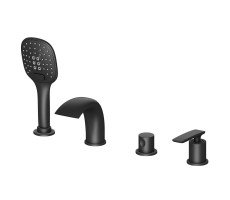 Смеситель для ванны и душа, врезной Timo Helmi 4020/03Y черный черный 