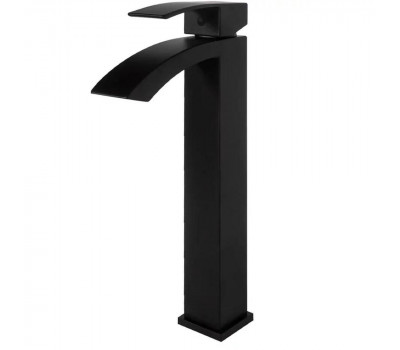 Смеситель для раковины высокий Grocenberg GB3007BL, черный 