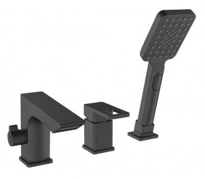 Смеситель Vela для ванны на 3 отверстия черный PB 355B ESKO Смеситель Vela для ванны на 3 отверстия черный PB 355B ESKO