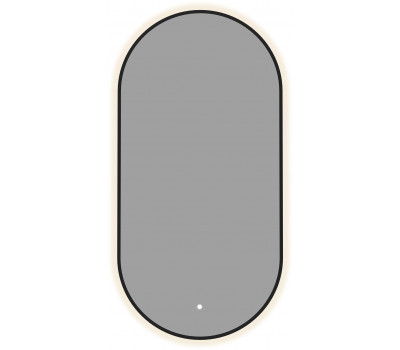 Зеркало Aquanet Контур 600х1200 LED TX овал, черный 00367645 