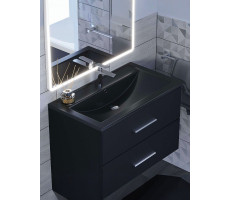 Раковина для ванной кварцевая Uperwood Foster Quartz 80х45,5х17,5 см, черная матовая, космос 291030039 Раковина для ванной кварцевая Uperwood Foster Quartz 80х45,5х17,5 см, черная матовая, космос 291030039