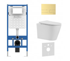 Комплект 3в1 IBERICA BLANCA инсталляция SILENCIO, унитаз BURGOS ALTO белый, кнопка смыва INOX-S золото матовое (IB001.BRA.234.1603) Комплект 3в1 IBERICA BLANCA инсталляция SILENCIO, унитаз BURGOS ALTO белый, кнопка смыва INOX-S золото матовое (IB001.BRA.234.1603)