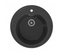 Мойкa MIXLINE ML-GMS02 СТАНДАРТ круглая, черный, 505мм глуб. чаши 165 551094 черный 