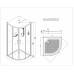 Кабина душевая 100х100 ESBANO ELEGANCIA ESG-100 CR ESKG100CR
