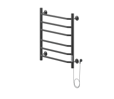 Полотенцесушитель электрический Ника WAY-3 60/50 RAL9005 черный матовый правый тэн Полотенцесушитель электрический Ника WAY-3 60/50 RAL9005 черный матовый правый тэн