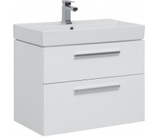 Тумба с раковиной Aquanet Nova 75 белый (2 ящика) 