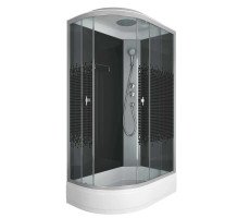 Душевая кабина Niagara NG-3524-14R BLACK (1200х800х2150) низкий поддон (26см) стекло ТОНИРОВАННОЕ  