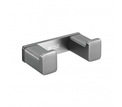 Крючок для ванной комнаты двойной Rose RG1821T, пепельный