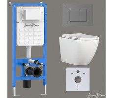 Комплект 3в1 IBERICA BLANCA инсталляция SILENCIO, унитаз BILBAO ALTO белый, кнопка смыва INOX-C вороненая сталь (IB001.BLA.234.1180) Комплект 3в1 IBERICA BLANCA инсталляция SILENCIO, унитаз BILBAO ALTO белый, кнопка смыва INOX-C вороненая сталь (IB001.BLA.234.1180)