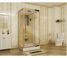 Душевая кабина Niagara Luxe NG-7714G (1000x900х2150) низкий поддон стенки ЗОЛОТО 