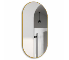 Зеркало ABBER Kontur AG6304SCG с подсветкой, бесконтактный выключатель, диммер, золото 