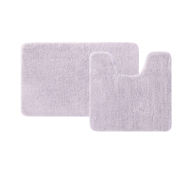 Набор ковриков для ванной комнаты, 50х80 + 50х50, микрофибра, розовый, IDDIS BSET04Mi13  