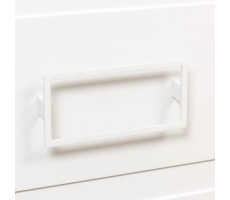 Комплект ручек La Fenice Cubo Bianco белый 80 мм., два ящика  Комплект ручек La Fenice Cubo Bianco белый 80 мм., два ящика