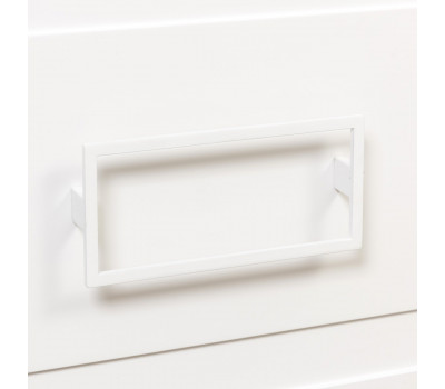 Комплект ручек La Fenice Cubo Bianco белый 80 мм., два ящика  Комплект ручек La Fenice Cubo Bianco белый 80 мм., два ящика