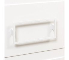 Комплект ручек La Fenice Cubo Bianco белый 80 мм., два ящика Комплект ручек La Fenice Cubo Bianco белый 80 мм., два ящика