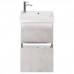 Тумба под раковину подвесная Dreja Slim 55 см, белый/бетон
