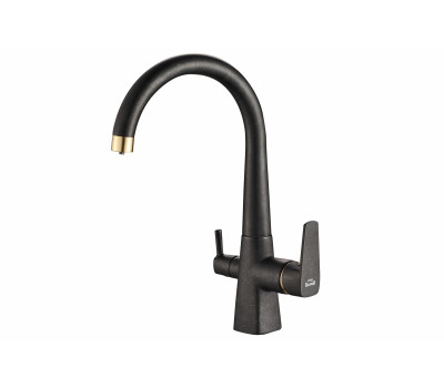 Смеситель для кухни ZORG STEELHAMMER SH 819 BLACK BR черный металл/бронза 
