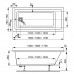 Ванна акриловая 170х75 VAGNERPLAST CAVALLO VPBA170CAV2X-04 прямоугольная, белая