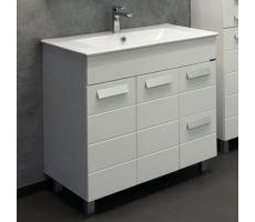 Тумба-умывальник Comforty Модена 90М белая с раковиной Quadro 90 00-00001644 