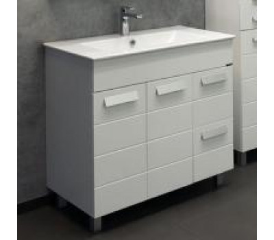 Тумба-умывальник Comforty Модена 90М белая с раковиной Quadro 90 00-00001644 