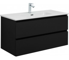 Тумба с раковиной Aquanet Вега 2.0 100 2 ящ. цв.черный (раковина Flat) 00344765 Тумба с раковиной Aquanet Вега 2.0 100 2 ящ. цв.черный (раковина Flat) 00344765