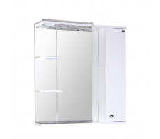 Шкаф-зеркало Onika Эльбрус 80 белый, правый, с подсветкой 208022 