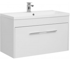Тумба с раковиной Aquanet Августа 100 белый (ручка хром) 