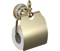 Держатель для туалетной бумаги с крышкой Savol 68b S-06851B золото 