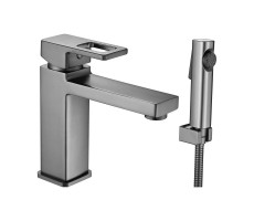 Смеситель для раковины с гигиеническим душем Shevanik S8271T, оружейная сталь Смеситель для раковины с гигиеническим душем Shevanik S8271T, оружейная сталь