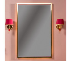 Зеркало Armadi ArtMONACO с подсветкой 70х110см глянец бордо + золото 566-RG 