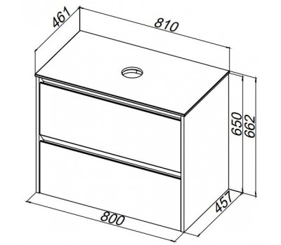 Столешница Allen Brau Activity 80 1.35022.ON акриловый камень оникс 
