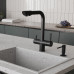 Смеситель для кухни WasserKRAFT Кухонные смесители A8367 черный матовый 