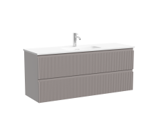 Тумба подвесная SANCOS Snob R 1195х390х500, c двумя ящиками оснащенными доводчиками, Doha Soft, арт.SNR120/39SM 