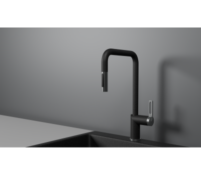Смеситель для кухни GRANULA GR-8173, ЧЕРНЫЙ, С ВЫДВИЖНЫМ ИЗЛИВОМ Смеситель для кухни GRANULA GR-8173, ЧЕРНЫЙ, С ВЫДВИЖНЫМ ИЗЛИВОМ
