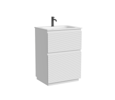 Тумба напольная SANCOS Folk Floor, 590х445х850, c двумя ящиками оснащенными доводчиками, Bianco, арт.FL60FW Тумба напольная SANCOS Folk Floor, 590х445х850, c двумя ящиками оснащенными доводчиками, Bianco, арт.FL60FW