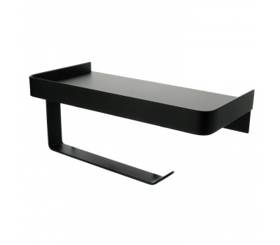 Бумагодержатель с полкой для телефона черный Fixsen Hotel FX-31011B Бумагодержатель с полкой для телефона черный Fixsen Hotel FX-31011B