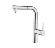 Смеситель для кухни IDDIS Pure с фильтром и выдвижным изливом, хром PURSBPFi05N 