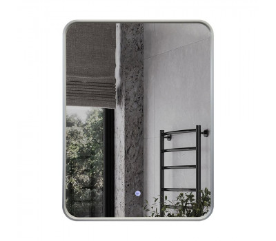 Зеркало в серебряной алюминиевой раме 60 см Comforty Сириус-60 LED IC-подсветка холодный свет, сенсор 00-00020612 Зеркало в серебряной алюминиевой раме 60 см Comforty Сириус-60 LED IC-подсветка холодный свет, сенсор 00-00020612