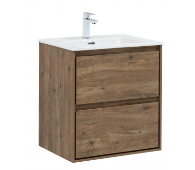 Тумба с раковиной Aquanet Милан 60 цв. дуб рустикальный 00340162 