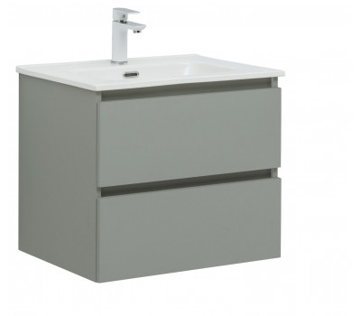 Тумба с раковиной Aquanet Вега 2.0 60 2 ящ. цв.мисти грин (раковина Flat) 00344771 