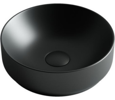 Раковина накладная Ceramicanova Element круглая чёрная матовая 36 см CN6007 